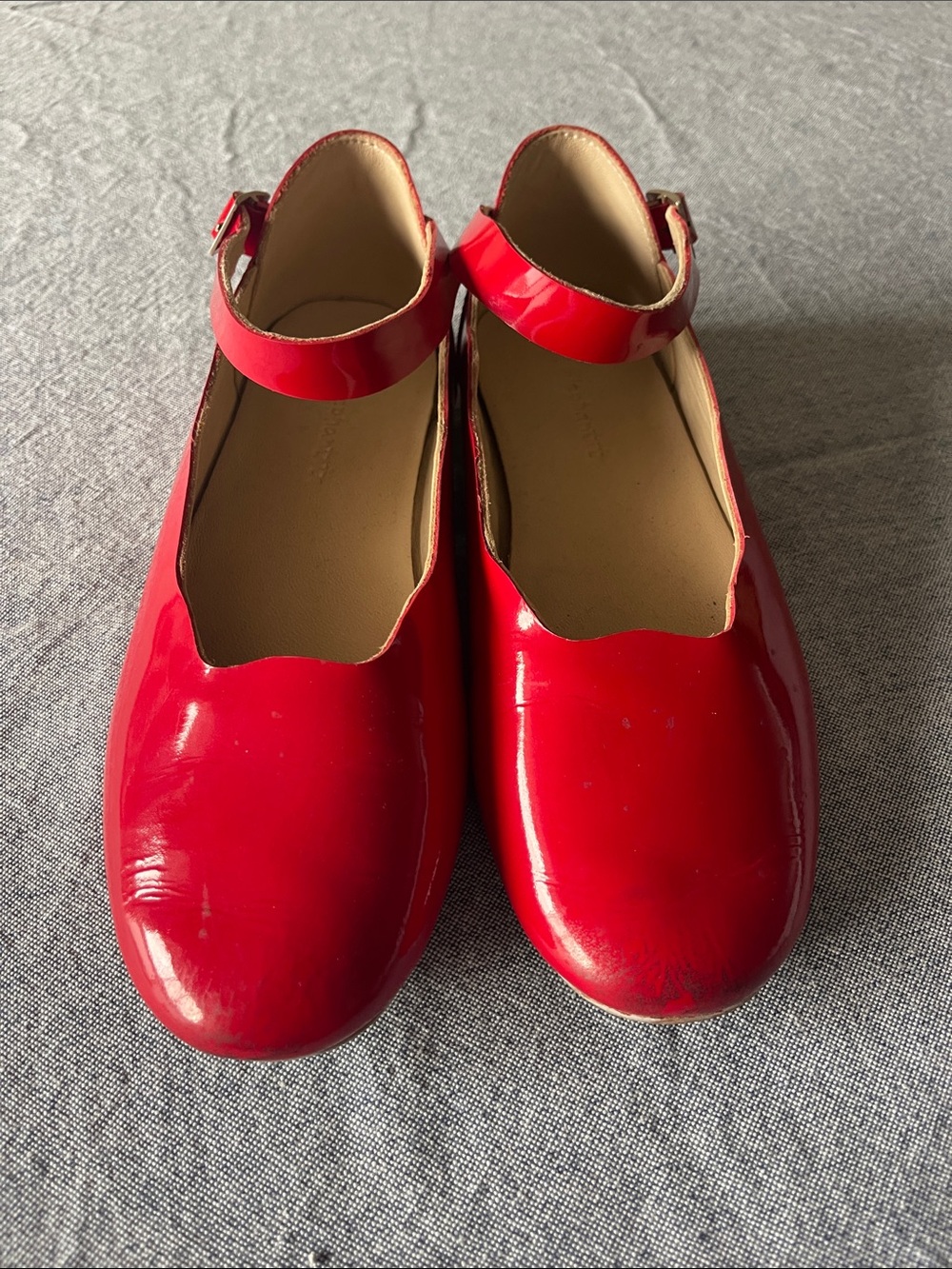 Elephantito Red Patent Mary Jane Shoes Size 1.5 US / 32 Euro